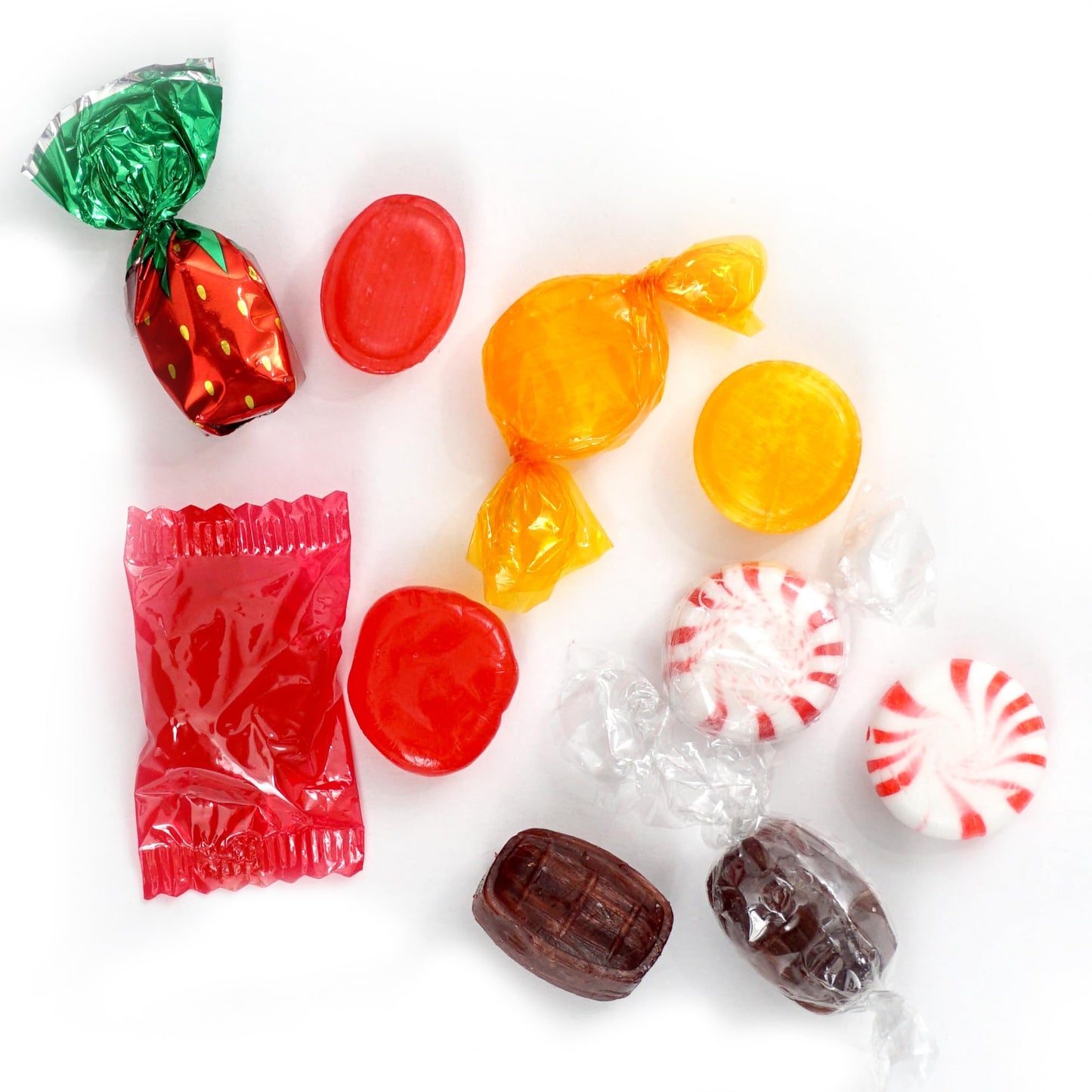 Old Fashioned Hard Candy Assortment, 1 Pound Bulk Candy (Approx. 75 pcs.), Butterscotch, Root Beer Barrels, Strawberry Filled Bon Bons, Cinnamon