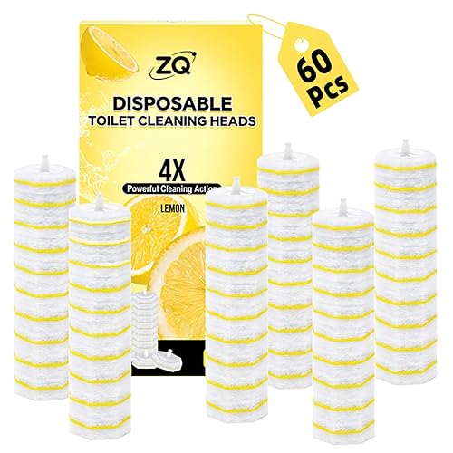60 Count Toilet Bowl Wand Refills for Clorox, Disposable Toilet Cleaner Refill Pads for Clorox Wand Cleaning System, Upgrade Toilet Brush for Bathroom