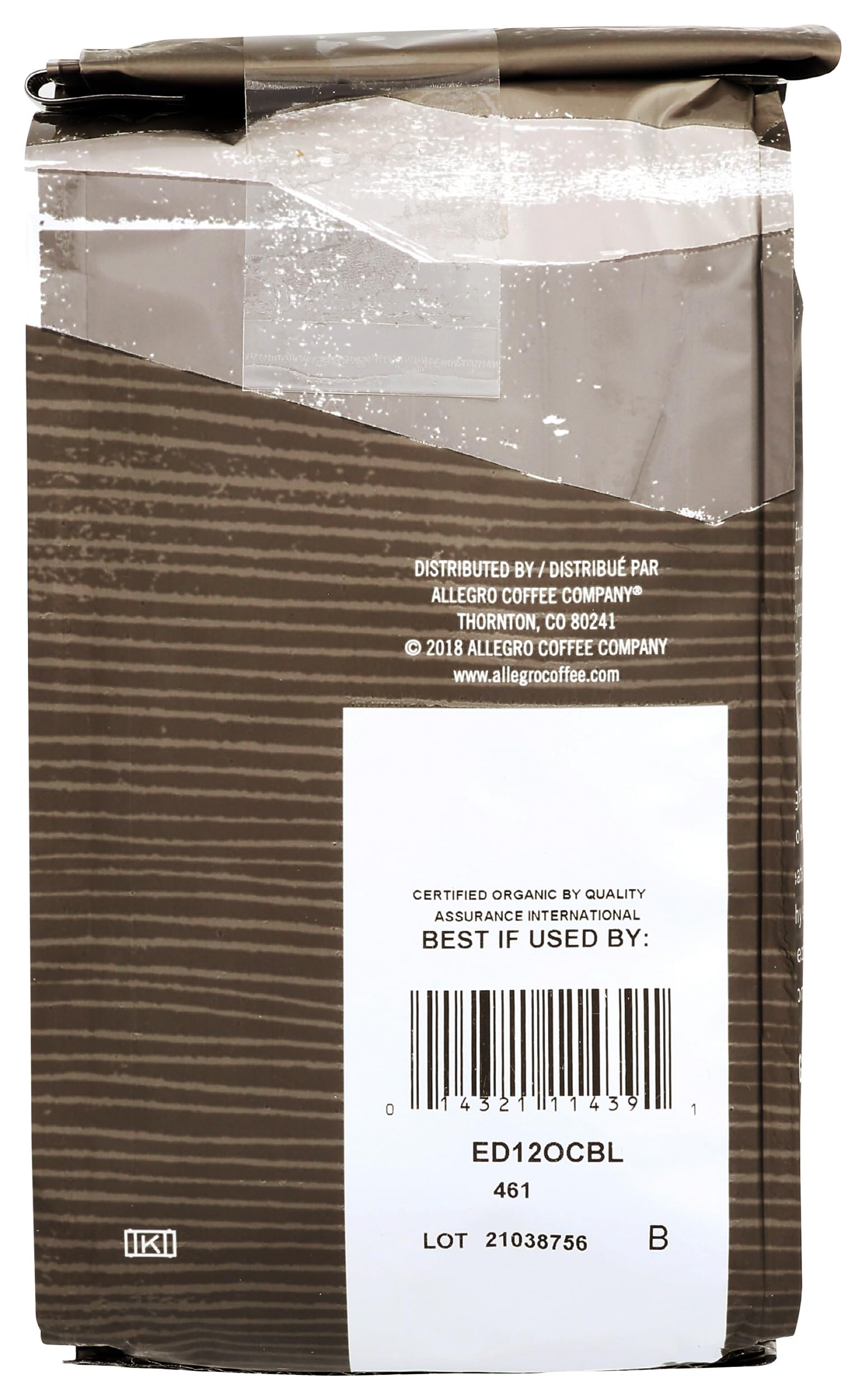 Allegro Coffee Organic Continental Blend Ground Coffee, 12 oz