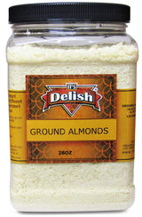 Gourmet Ground Almond Powder (Pure Kosher Meal) by Its Delish - 28 Oz Jumbo Reusable Container - Great Tasting Flour Substitute - All Natural Non-GMO