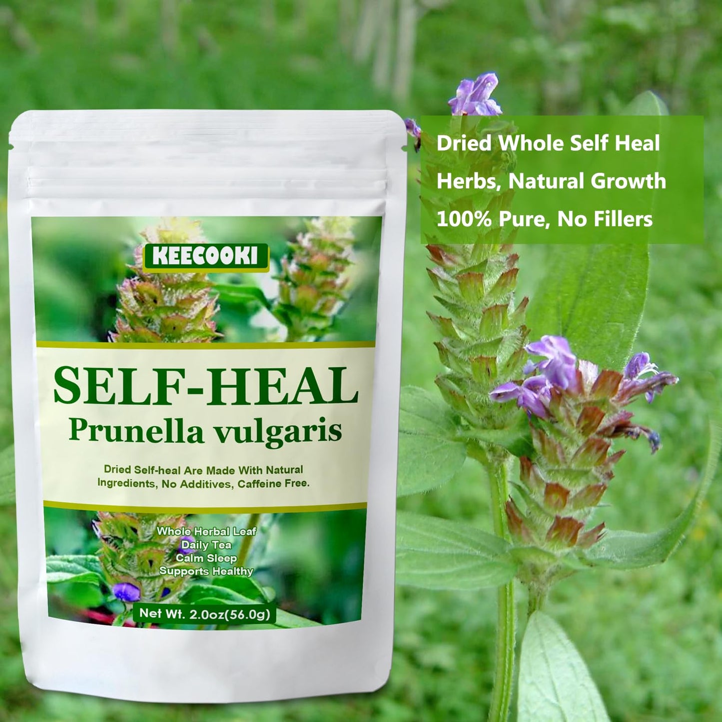 100% Natural Dried Self Heal, 2.0oz(56g), Self Heal Herbs,Sun Dried, No Additives