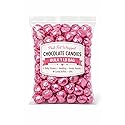Pink Foil Wrapped Chocolate Candies - Bulk 1 lb Bag - Individually Wrapped Treats for Baby Showers, Weddings, Gender Reveals, Candy Buffets, Gifts