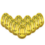 BestPysanky Set of 12 Very Shiny Golden Plastic Easter Eggs, 2.25 Inches