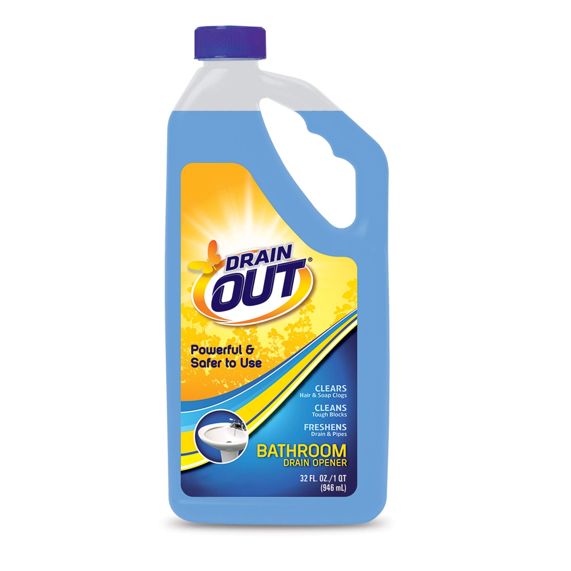 Drain OUT Bathroom Drain Cleaner, Hair & Soap Scum Clog Remover, Drain Opener, Toilet Clog Remover, 16 Ounce