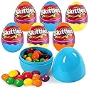 Yumzo Easter Basket Stuffers - Large Prefilled Easter Eggs with Original Skittles Candy, Fun Easter Basket Stuffers for Boys and Girls, (6)