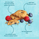 Nairn's Gluten-Free Blueberry and Raspberry Breakfast Biscuits - Healthy, Tasty, High Fiber, Non-GMO, No Artificial Colors, Flavors, or Preservatives