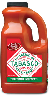 TABASCO® Brand Original Red Pepper Sauce, Medium Hot Sauce, Bulk Plastic Jug, Classic & Versatile, Three Simple Ingredients, For Large Recipes