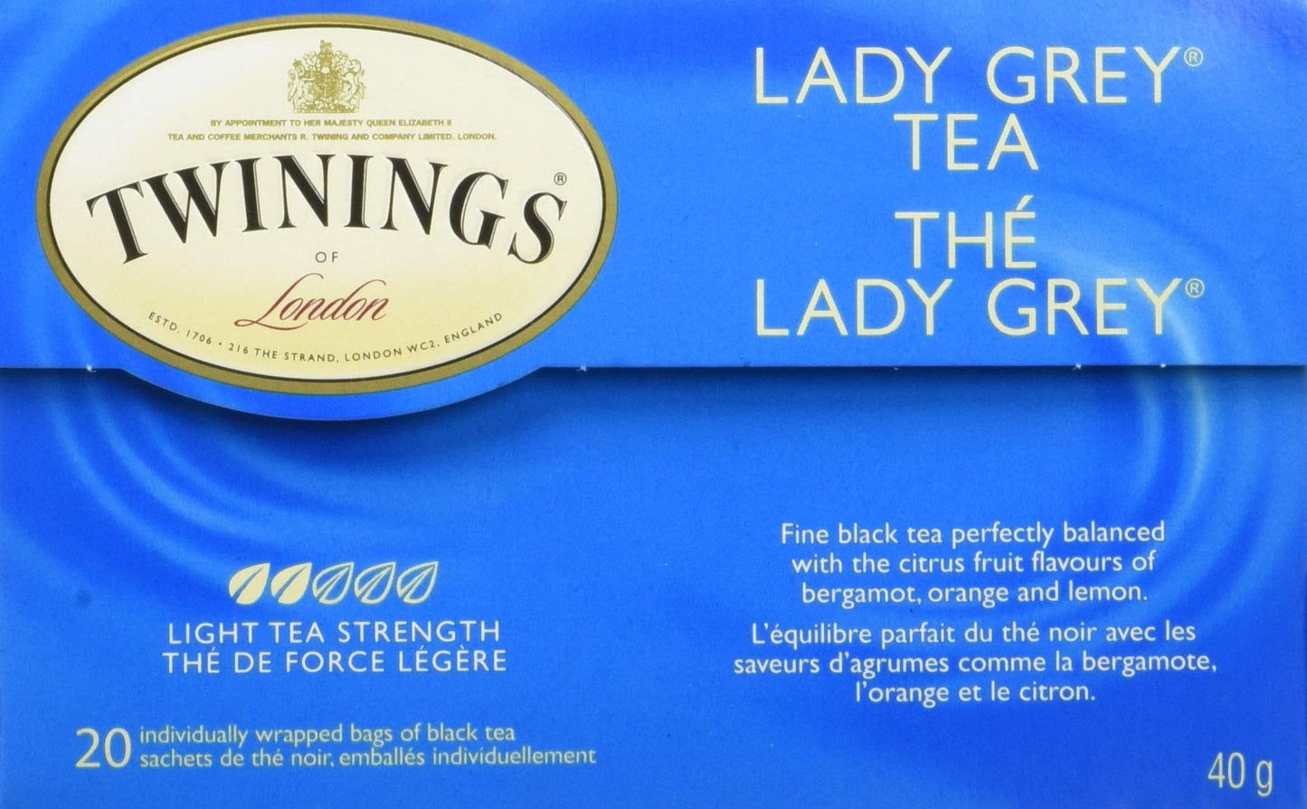 Twinings Tea Lady Grey Tea, 20 ct
