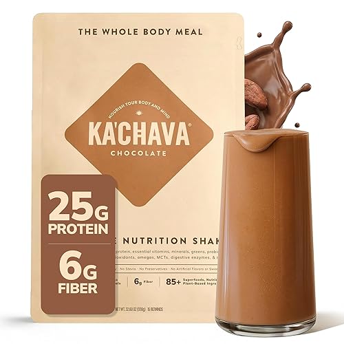 Ka’Chava Whole Body Meal Shake Chocolate 2 lb - Vegan Protein Powder with 85+ Superfoods & Greens - Plant-Based Meal Replacement with Probiotics