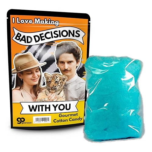 I Love Making Bad Decisions With You - Blue Cotton Candy - Funny Gag Gift for Best Friends - Husband and Wife Jokes - Gifts for Newlyweds - Funny Gag
