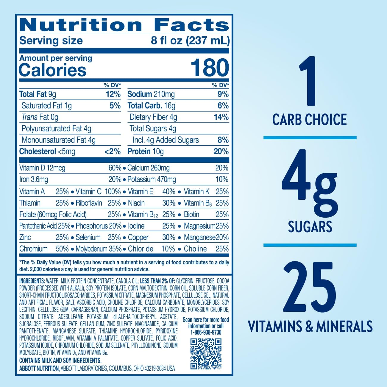 Glucerna Original Diabetes Care Shake, Rich Chocolate, Diabetic Meal Replacement to Support Blood Sugar Management, 10g Protein, 180 Calories, Ready