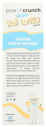 Power Crunch Kids High Protein Snack Bar, Very Vanilla, 5 Count, 5.65 Ounce (Pack of 6)