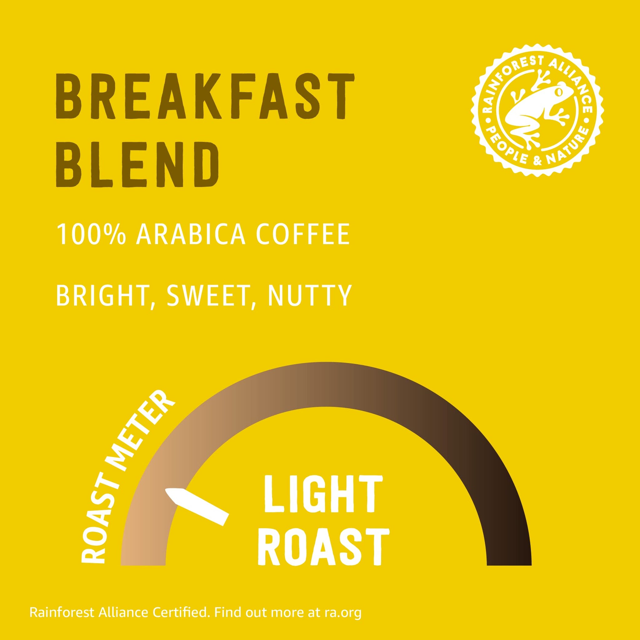 Amazon Brand - Happy Belly Breakfast Blend Compostable Coffee Pods, Light Roast, Compatible with K-Cup Brewer, 96 Count