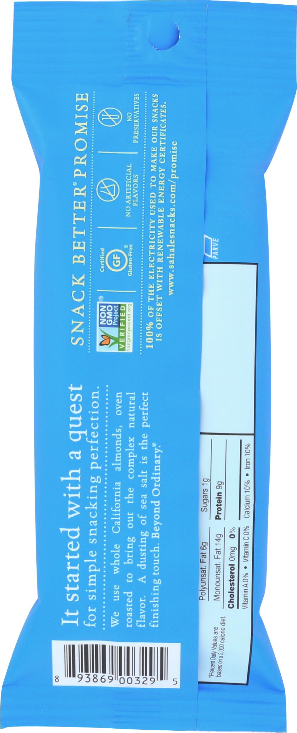 Sahale Snacks California Dry Roasted Almonds, 1.5 Ounces