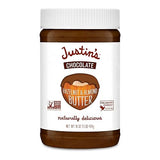 Justin's Chocolate Hazelnut and Almond Butter, Organic Cocoa, No Stir, Gluten-free, Responsibly Sourced, 16 Ounce Jar (6 Pack)