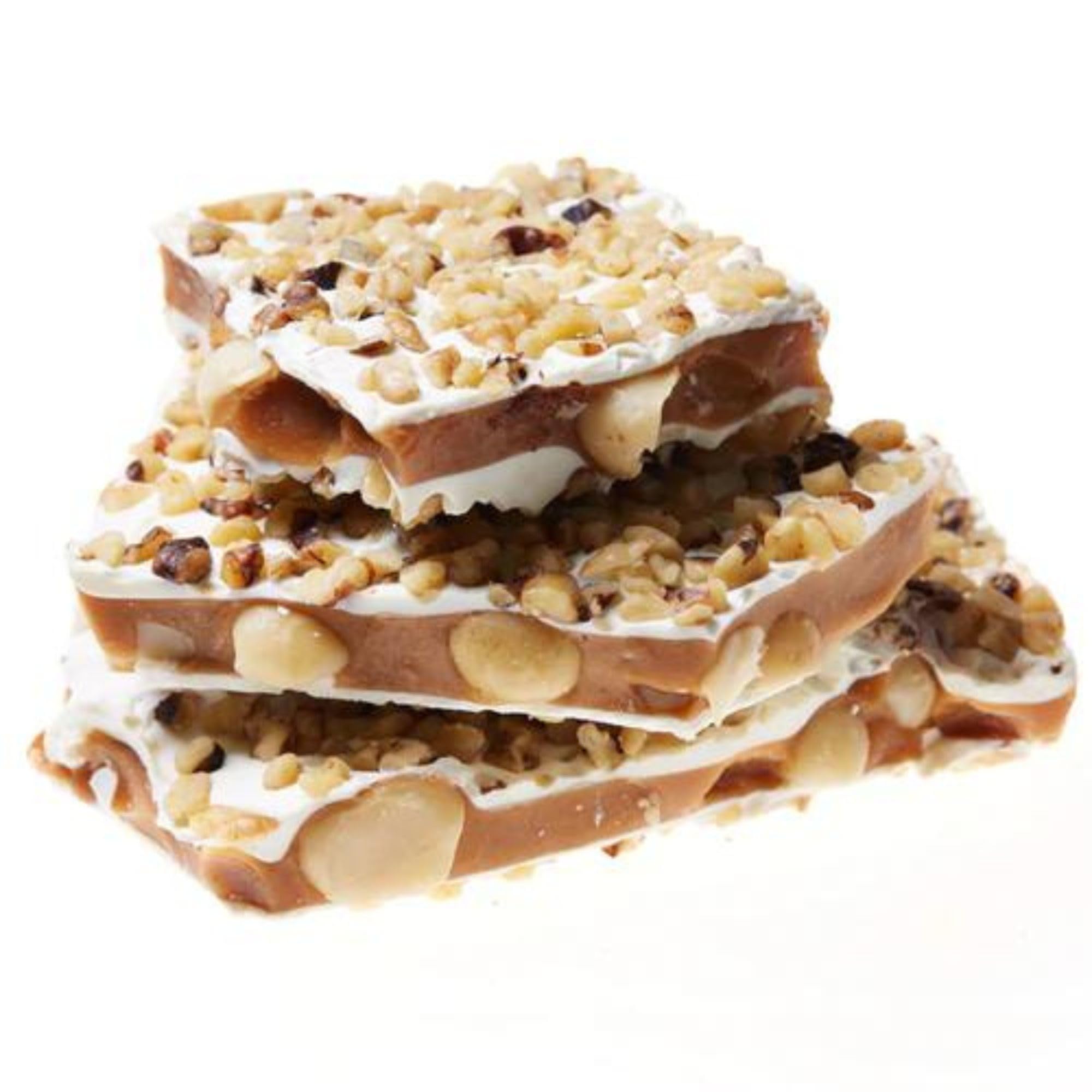 Toffee to Go White Chocolate Macadamia Nut Toffee 1 lb Signature Green Gift Box | Hand Crafted | Gluten Free | No Added Preservatives | Delicate