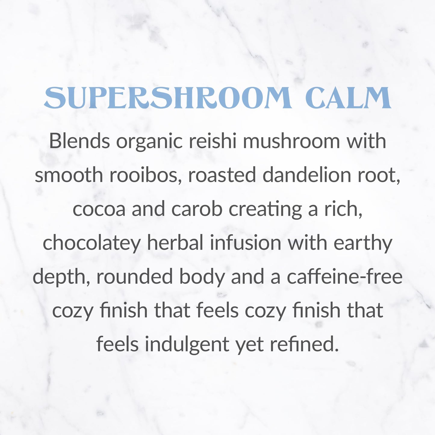 The Republic of Tea SuperShroom Calm Reishi Herbal Tea, Organic Rooibos, Cocoa and Dandelion Root Blend, Low Caffeine, Unbleached Tea Bags in Reusable