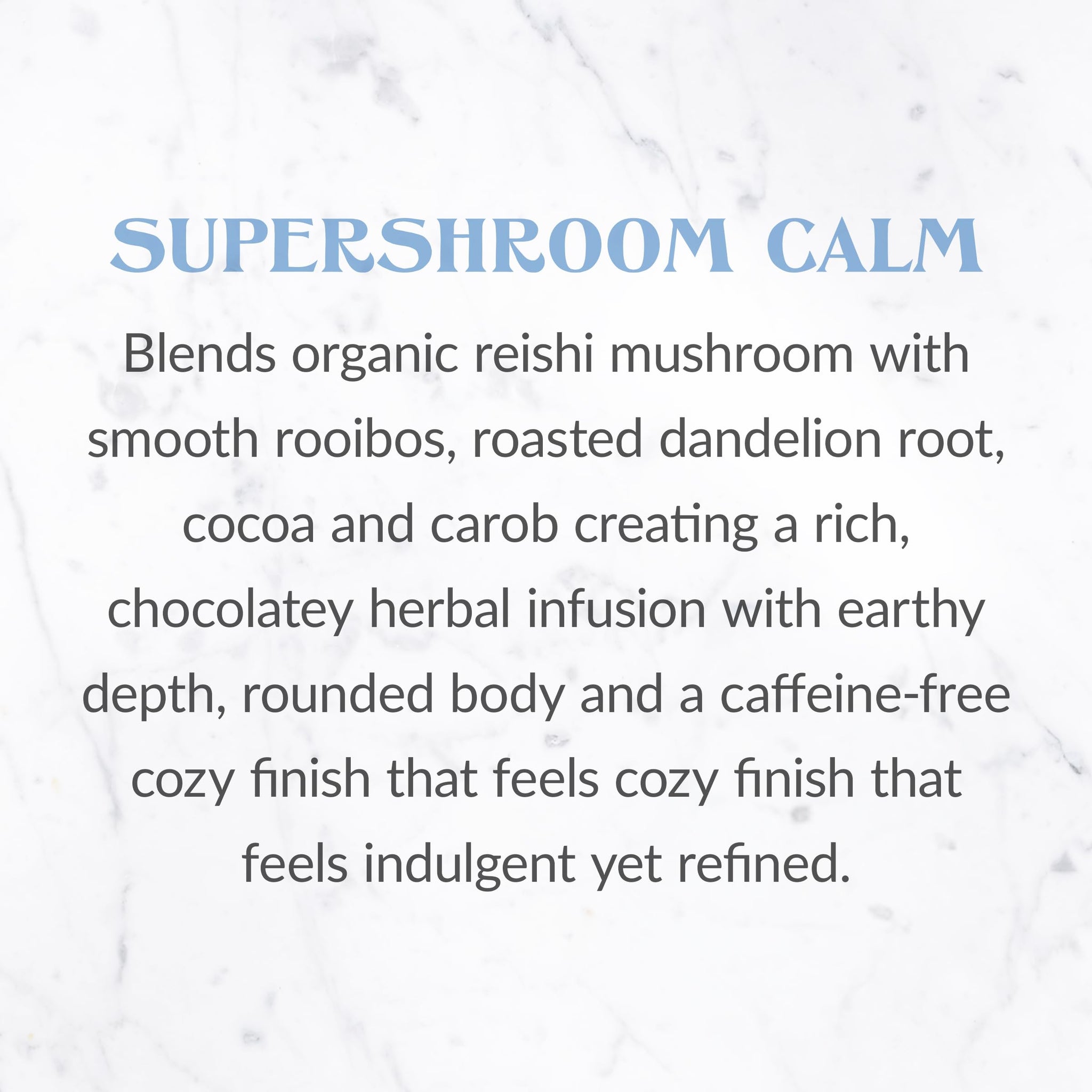 The Republic of Tea SuperShroom Calm Reishi Herbal Tea, Organic Rooibos, Cocoa and Dandelion Root Blend, Low Caffeine, Unbleached Tea Bags in Reusable