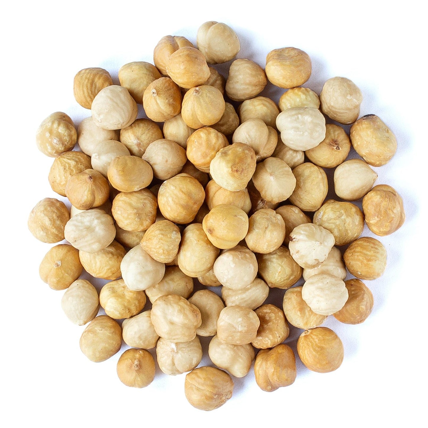 Food to Live Organic Blanched Roasted Hazelnuts, 1 Pound - Non-GMO, Dry Roasted Filberts, No Skin, Whole Nuts, Unsalted, Kosher, Vegan, Bulk. Keto