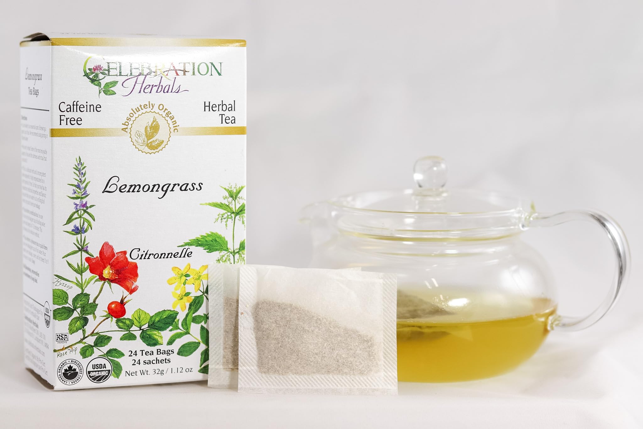 CELEBRATION HERBALS Lemongrass Tea Organic 24 Bag, 32Gm