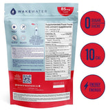 WakeWater Plus Energy Powder | Cherry Lime, 10 x 5g sticks | Vitamins and Electrolytes | Natural Green Tea Caffeine | No Sugar or Artificial