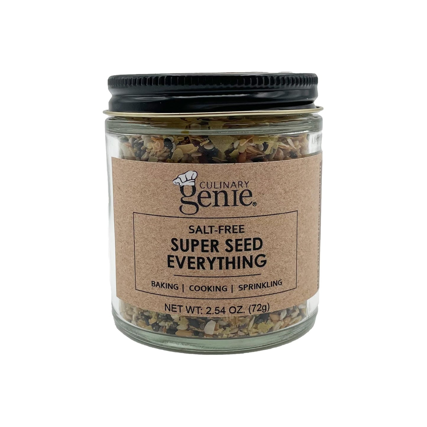 Culinary Genie Salt-Free Super Seed Everything Seasoning Blend - Everything Bagel Style with Seeds & Nutritional Yeast, No Salt Added
