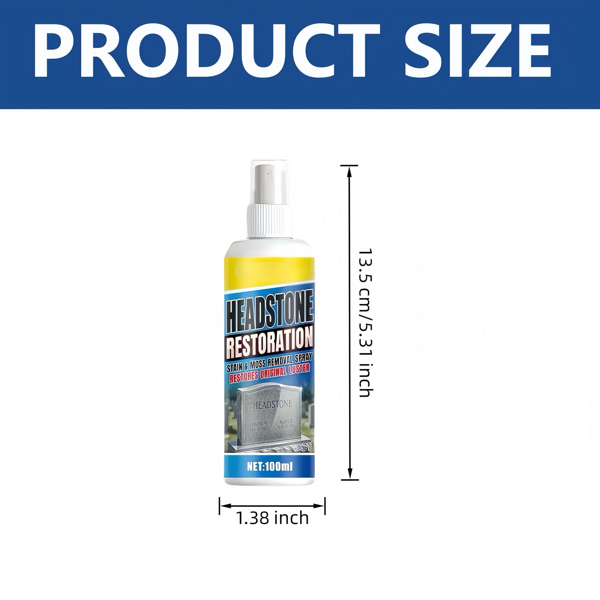 Headstone Restoration and Cleaning Spray, 2026 New Headstone Restoration & Cleaning Spray Restoring and Protecting, Tombstone Monument Cleaner
