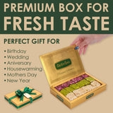 Rose & Pistachio Baklava Style Turkish Delight - Hazelnut Cream, Chocolate & Rose Petal Lokum Candy Box, Gourmet Turkish Sweets, 17.6 oz (500g)