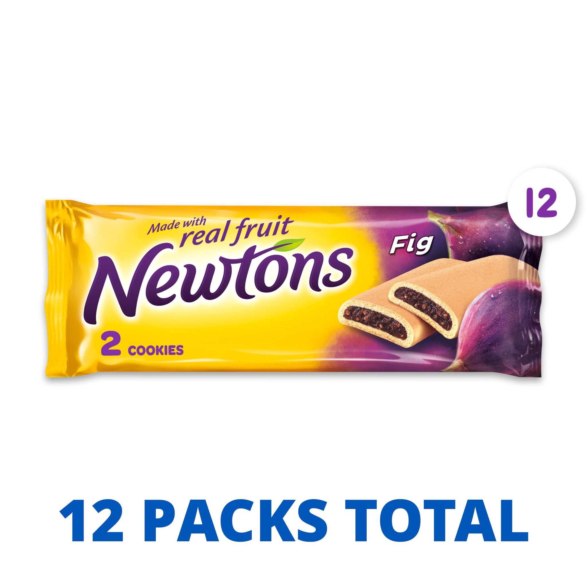 Newtons Soft & Fruit Chewy Cookies, (2 Cookies Per Pack) Fig, 24 Oz (Pack of 12)