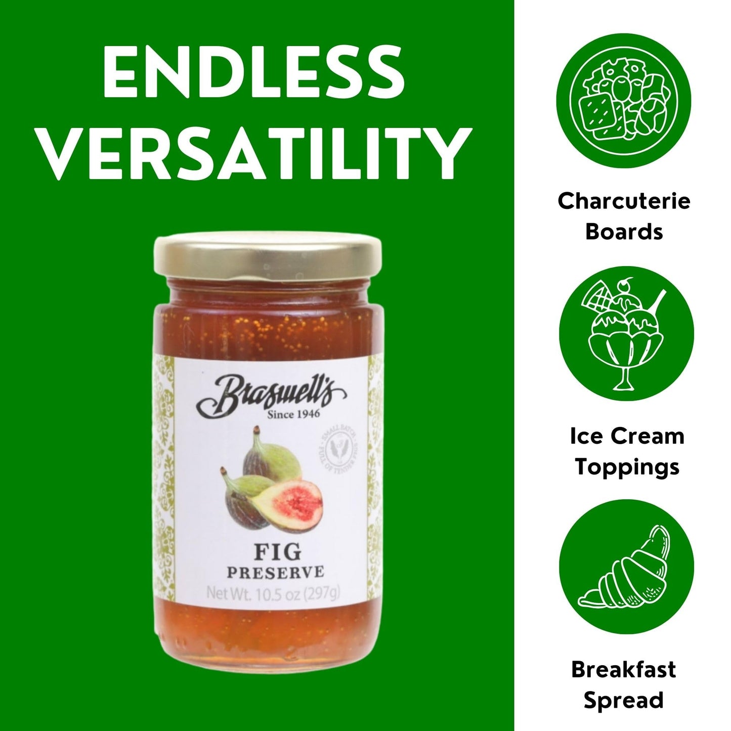 Braswell's Pure Fig Preserves 10.5 OZ (Pack of 2)