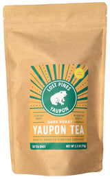 ???????? ?????????? ???????????? ?????? Dark Roast, 50 Tea Bags - Regenertative, sustainable, wild harvested yaupon, the only caffeinated plant native to North America
