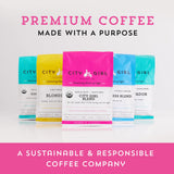 City Girl Coffee Organic Peru Medium Roast, Whole Bean, Fair Trade Single Origin, 12 oz Resealable Bag