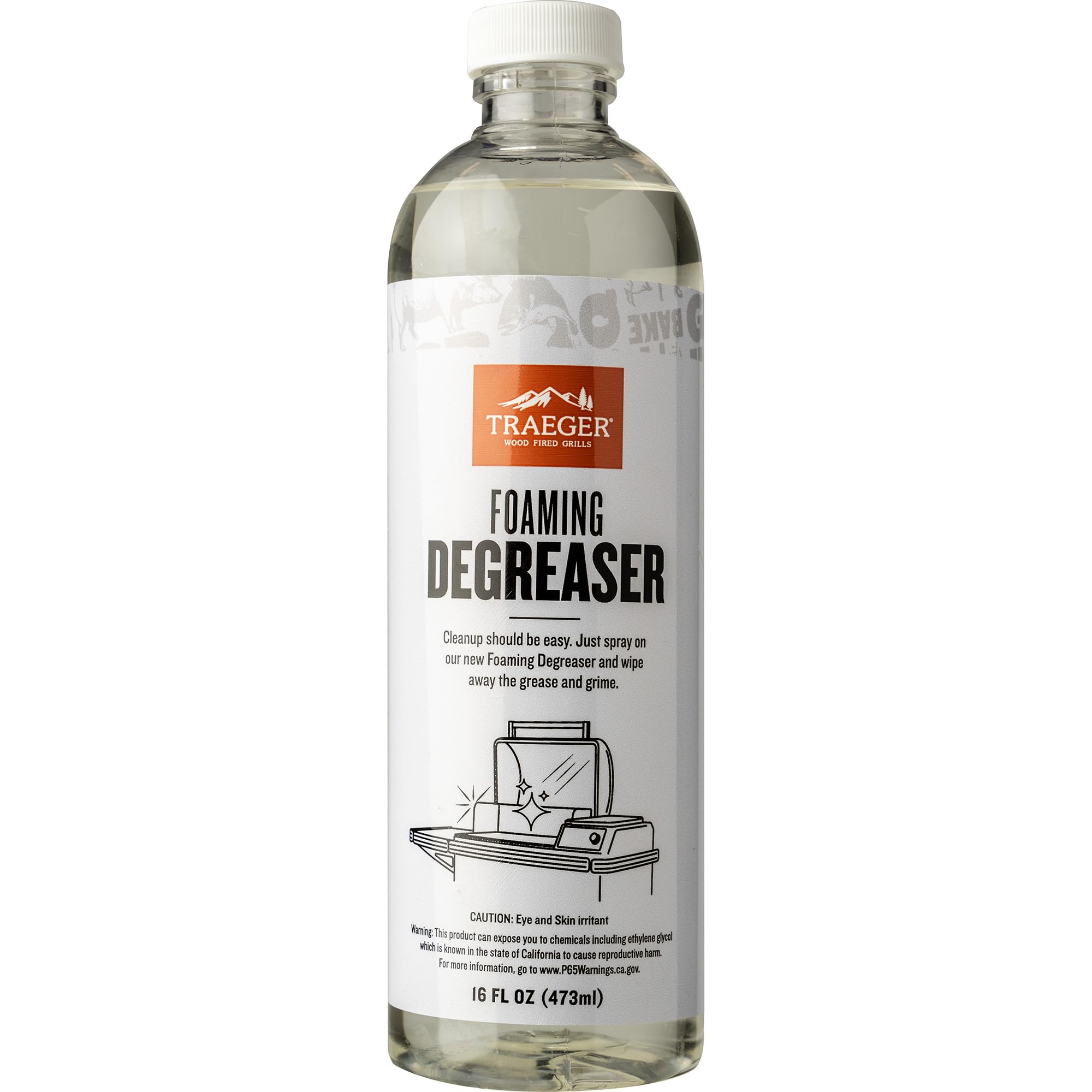 Traeger Grills Deep Cleaning Kit - Exterior Detailing Spray (16oz), Foaming Degreaser (16oz), Grill Scraper & Pad, Microfiber Towels, Nitrile Gloves