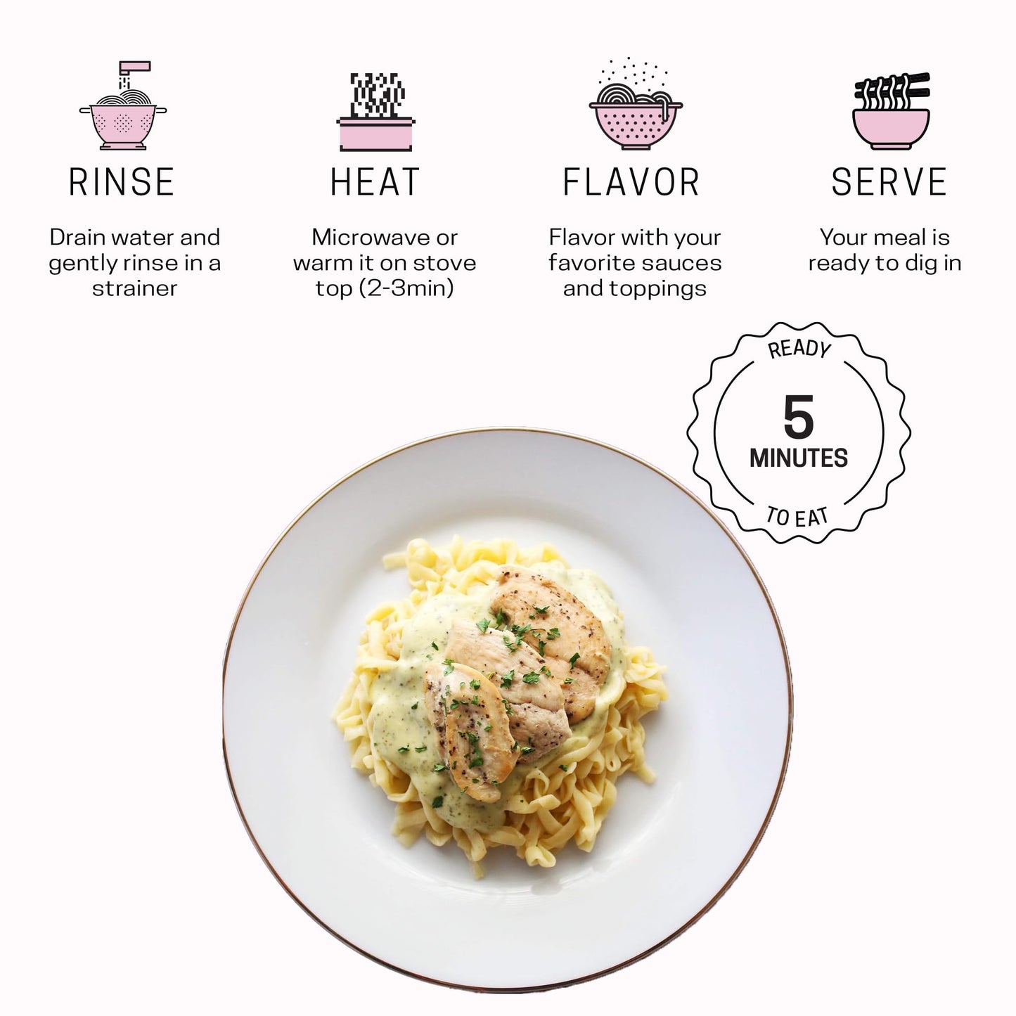 Well Lean Organic Fettuccine, Premium Shirataki Konjac Pasta, USDA Organic, 100% Plant Based, Keto Friendly, Zero Net Carb, Non-GMO, Ready to Eat, Low