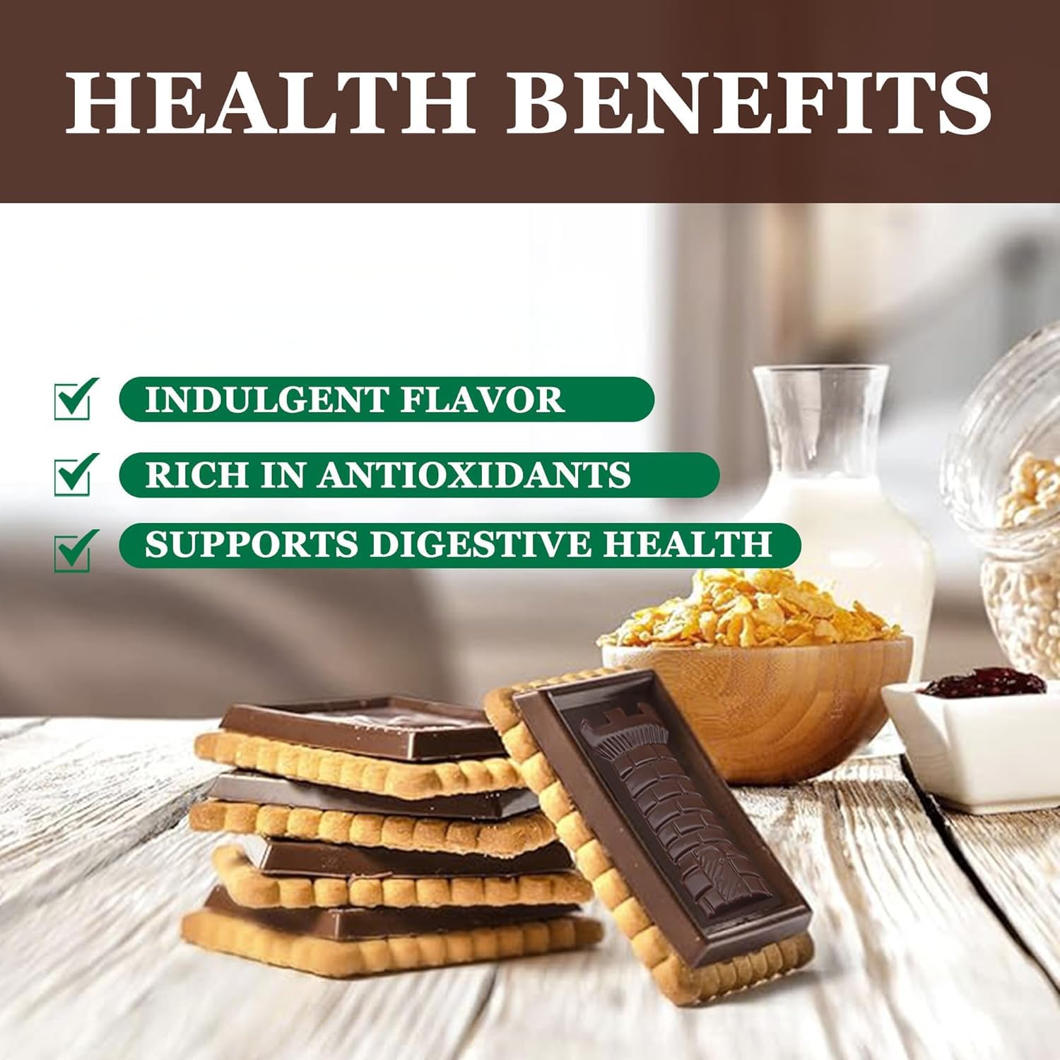 Natural Nectar Petit Biscuit Dark Chocolate 5.29 oz - Crisp European-Style Biscuits with Rich Dark Chocolate; Snack Cookies for Coffee, Tea & Dessert