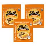 Folios 100% All Natural Cheese Wraps | Cheddar Flavor | Gluten Free, Grain Free and Naturally Lactose Free | Certified Keto | 1 gr of carbs, 3 Pack