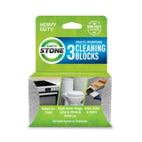 EarthStone Multi-Purpose Cleaning Block, For Kitchens, Bathrooms, Tools, and More, Made in the USA, 3-Pack