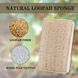 WANGDA.G Loofah Dish Sponges Kitchen,Organic Natural Sponges for Dishes,Non Scratch Eco Friendly Biodegradable for Cleaning,6PCS