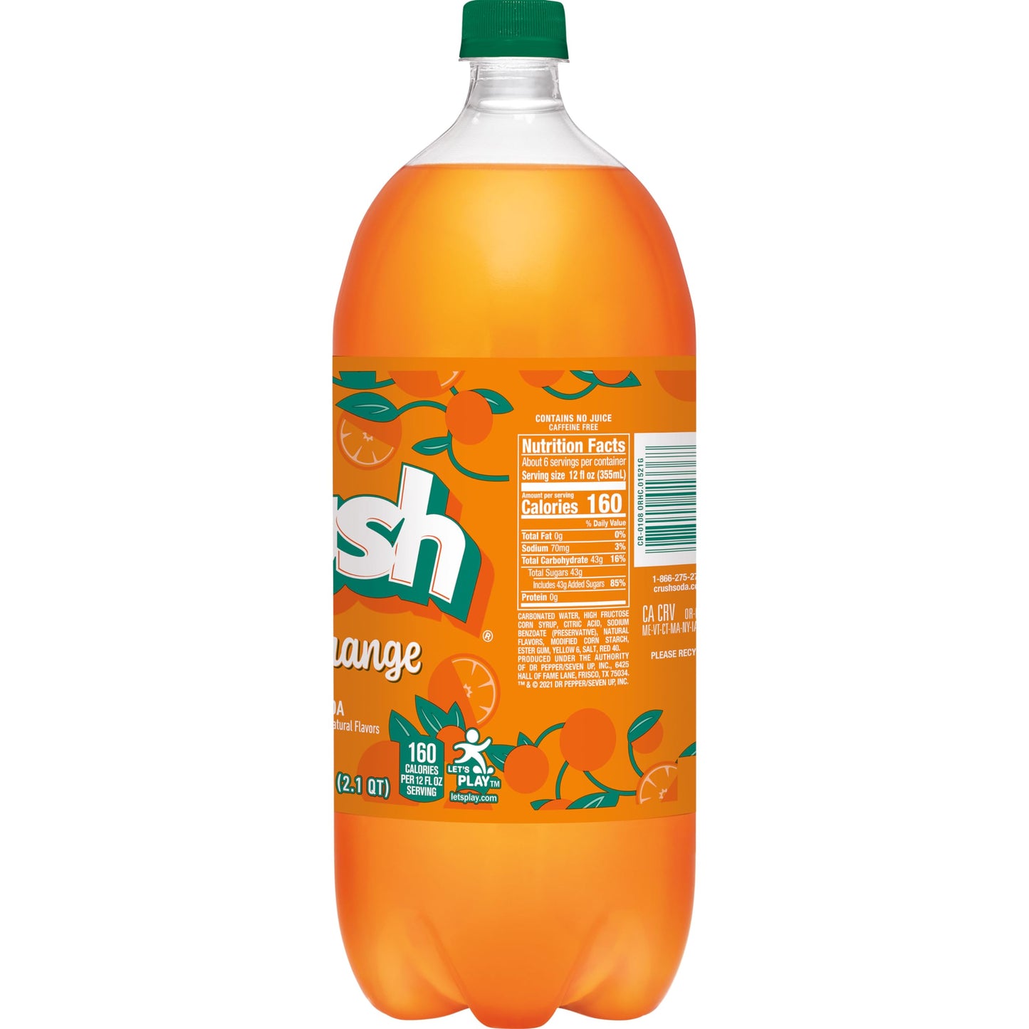 Crush Orange Soda, 2 L bottle