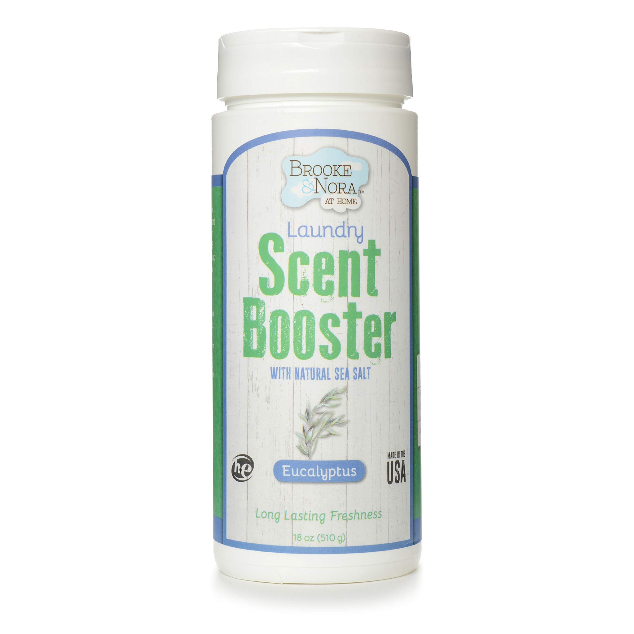 B&N All Natural Brooke & Nora at Home Laundry Scent Booster Made with Natural Sea Salt, Eucalyptus, 18 Ounce