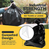 ToughBag 30-33 Gallon Trash Bags Heavy Duty (50 COUNT) 3 Mil Contractor Trash Bags - Heavy Duty Black Contractor Can Liners - Made In USA