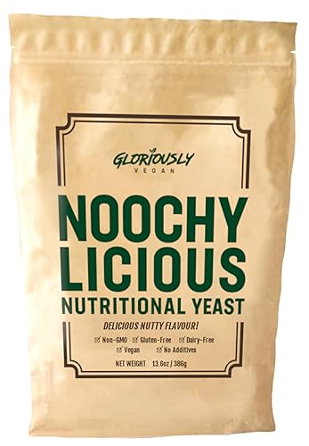 Gloriously Noochy Licious - Premium Vegan Cheese Alternative | Nutritional Yeast Flakes | Non-GMO, Gluten-Free, Dairy-Free, Low-Calorie | Ideal