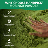 HANDPICK USDA Organic Moringa Powder (397g/14oz) Pure Moringa Oleifera Leaf Powder | Authentic Indian Origin | Gluten Free, Non-GMO | Perfect