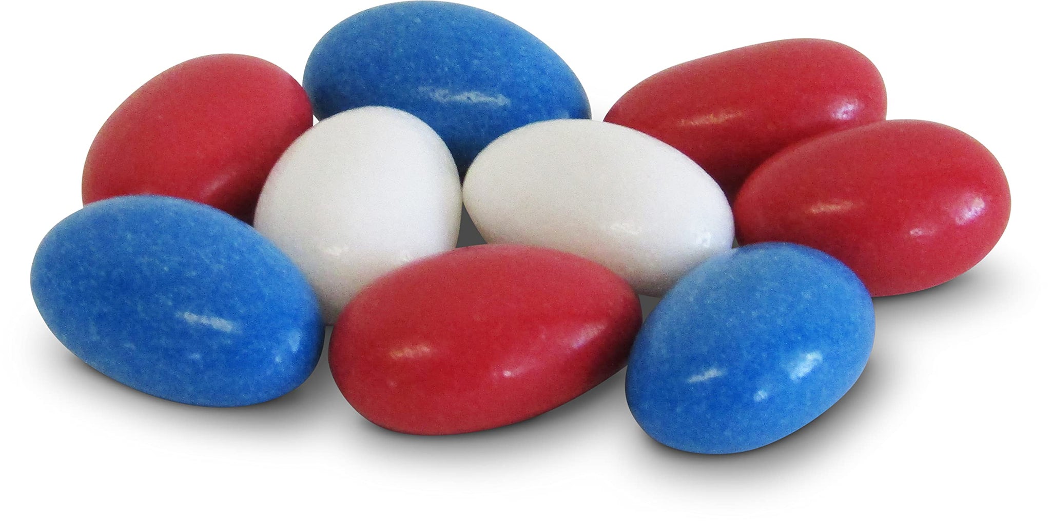 Patriotic Jordan Almonds Large Gift Tray by Its Delish, 36 OZ Gift Box | Red White and Blue Candied Almonds | Fourth of July Party Decorations US Flag
