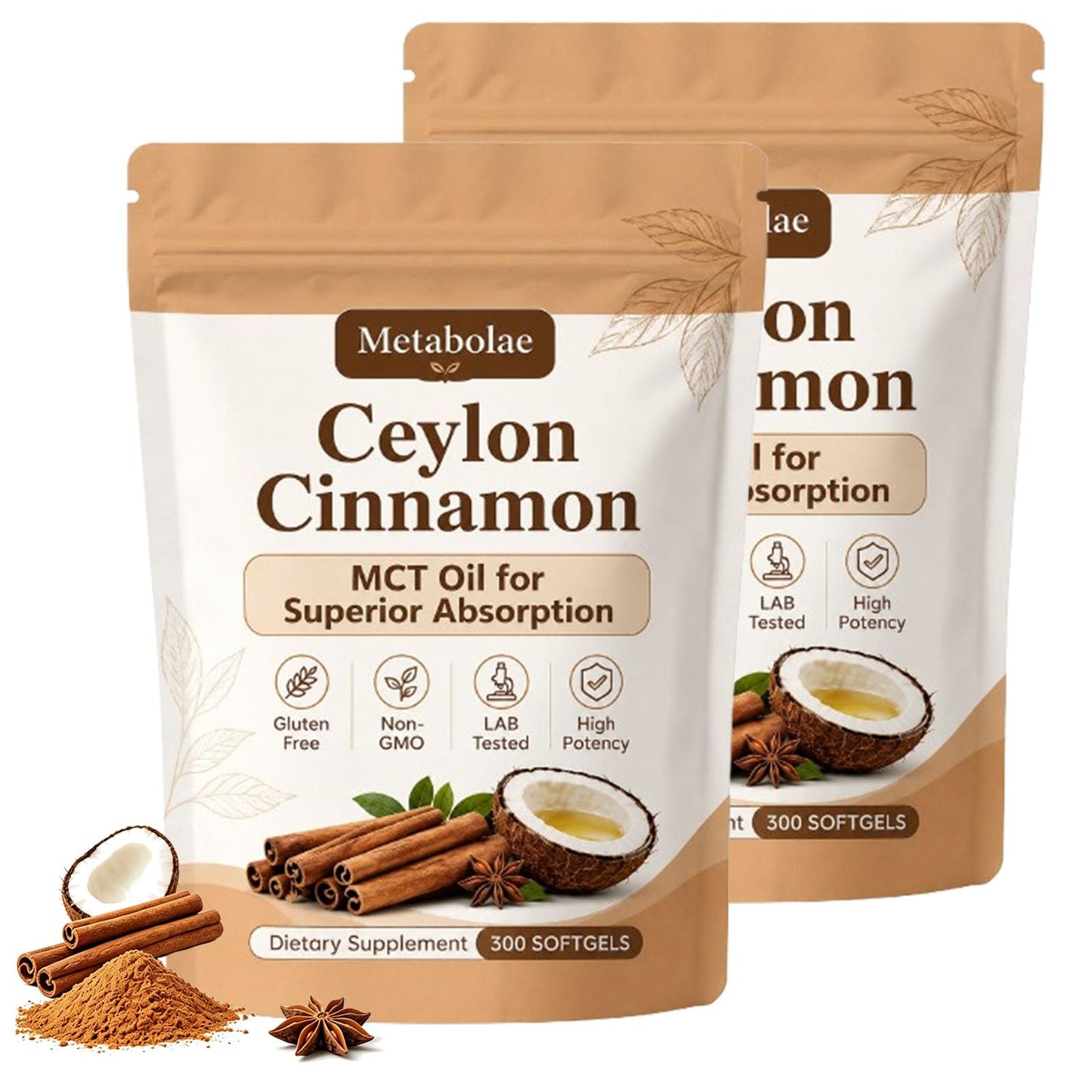 Metabolae Ceylon Cinnamon, 2 Pack