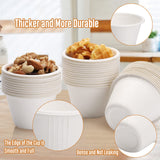 Visen 100 Pack Compostable Portion Cups, 4 oz Disposable Paper for Condiment, Food Sample, 100% Biodegradable Souffle, Jello Shot & Samples Honey Nuts