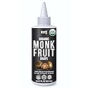 Organic Monk Fruit Liquid Sweetener Drops, 100% Pure Extract, Zero Sugar & No Erythritol, Liquid Monk Fruit for Coffee, Tea, Drinks & Baking, 227