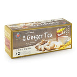 Wing Hop Fung Instant Natural Ginger Tea with Honey, 12 Individually Wrapped Sachets, Premium Traditional Flavor, Bio-Technology Extracted, Hot & Cold