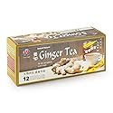 Wing Hop Fung Instant Natural Ginger Tea with Honey, 12 Individually Wrapped Sachets, Premium Traditional Flavor, Bio-Technology Extracted, Hot & Cold