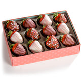 A Gift Inside The Original Love Berries Chocolate Dipped Strawberries Gift - 12 Berries for Mother's Day, Birthday, Thank You